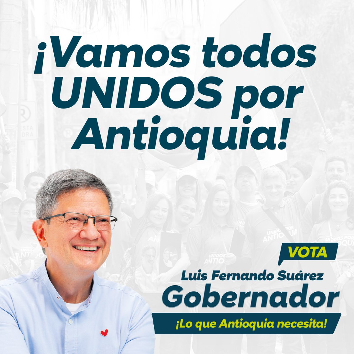 LuisFSuarezV's tweet photo. #PrimerGranDebatePorAntioquia | Hoy quedan claros 2 caminos: el de la demagogia, la mentira y el populismo, y el de la confianza, la ESPERANZA y el trabajo honesto. 

Antioquia no se puede equivocar como se equivocó Medellín y Colombia. ¡VAMOS TODOS #UnidosPorAntioquia! https://t.co/miGUqUf8zY