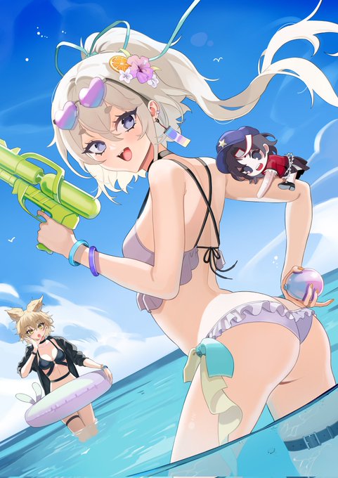 まだまだ暑いのう!🔥
#東方Project #物部布都
#豊聡耳神子 