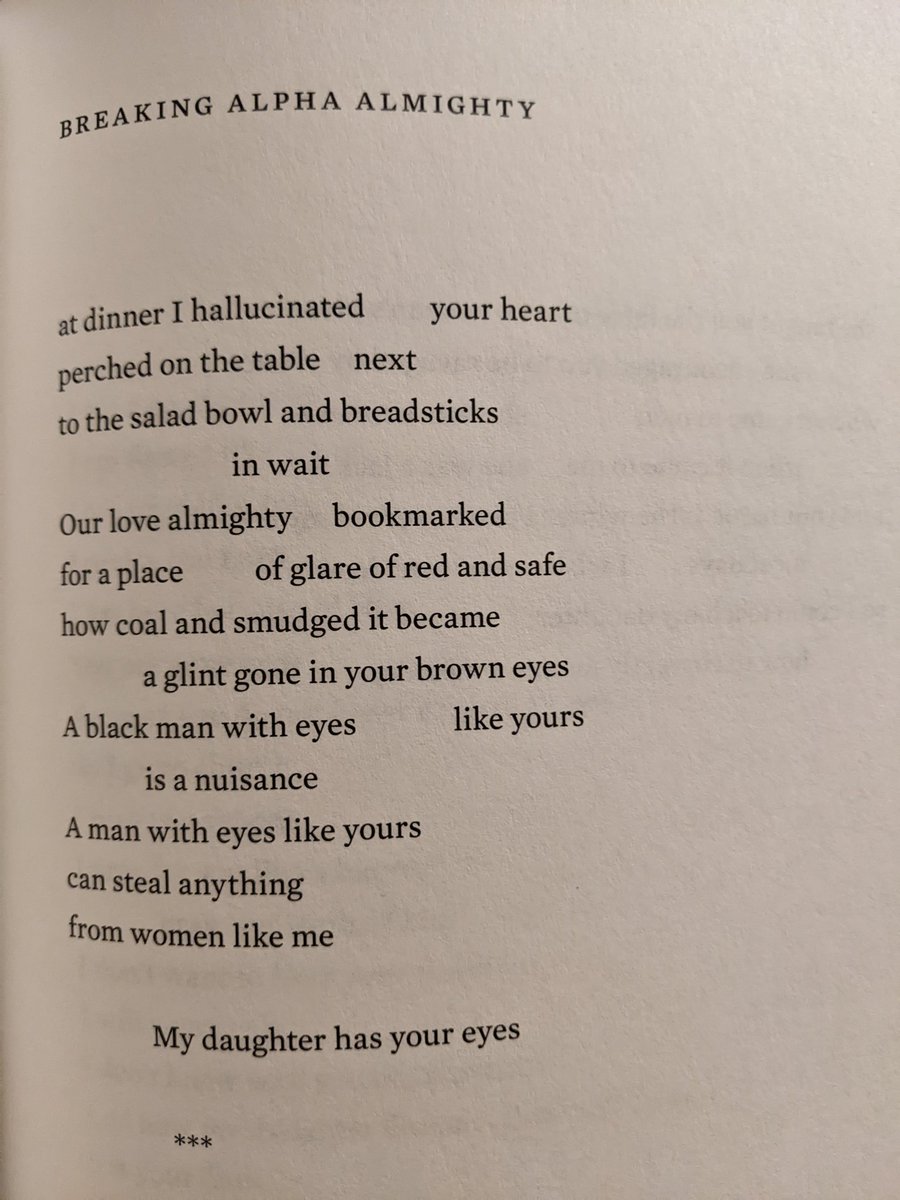 daniellekweeks's tweet photo. "at dinner I hallucinated    your heart
perched on the table   next 
to the salad bowl and breadsticks 
                            in wait"

–excerpt from "Breaking Alpha Almighty" by @mobrowne , from Chrome Valley (@LiverightPub 2023)

#TheSealeyChallenge https://t.co/xuVfDiIKJH