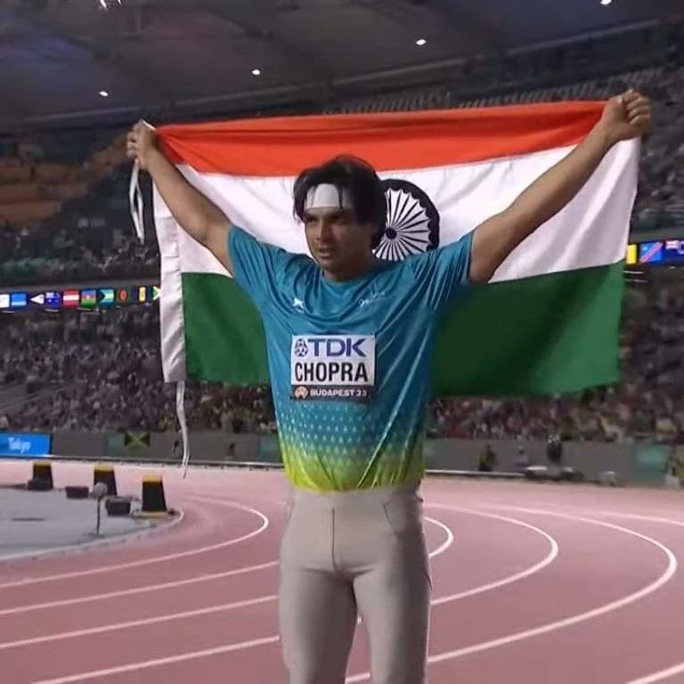 Sunilp1992's tweet photo. WORLD CHAMPION🥇
Neeraj Chopra with a massive 88.17m throw to win the World Championship title in javelin.
Such an inspiration for all athletes! Congratulations 👏👏
#WorldAthleticsChamps #Javelin https://t.co/SHhxi9sz3v