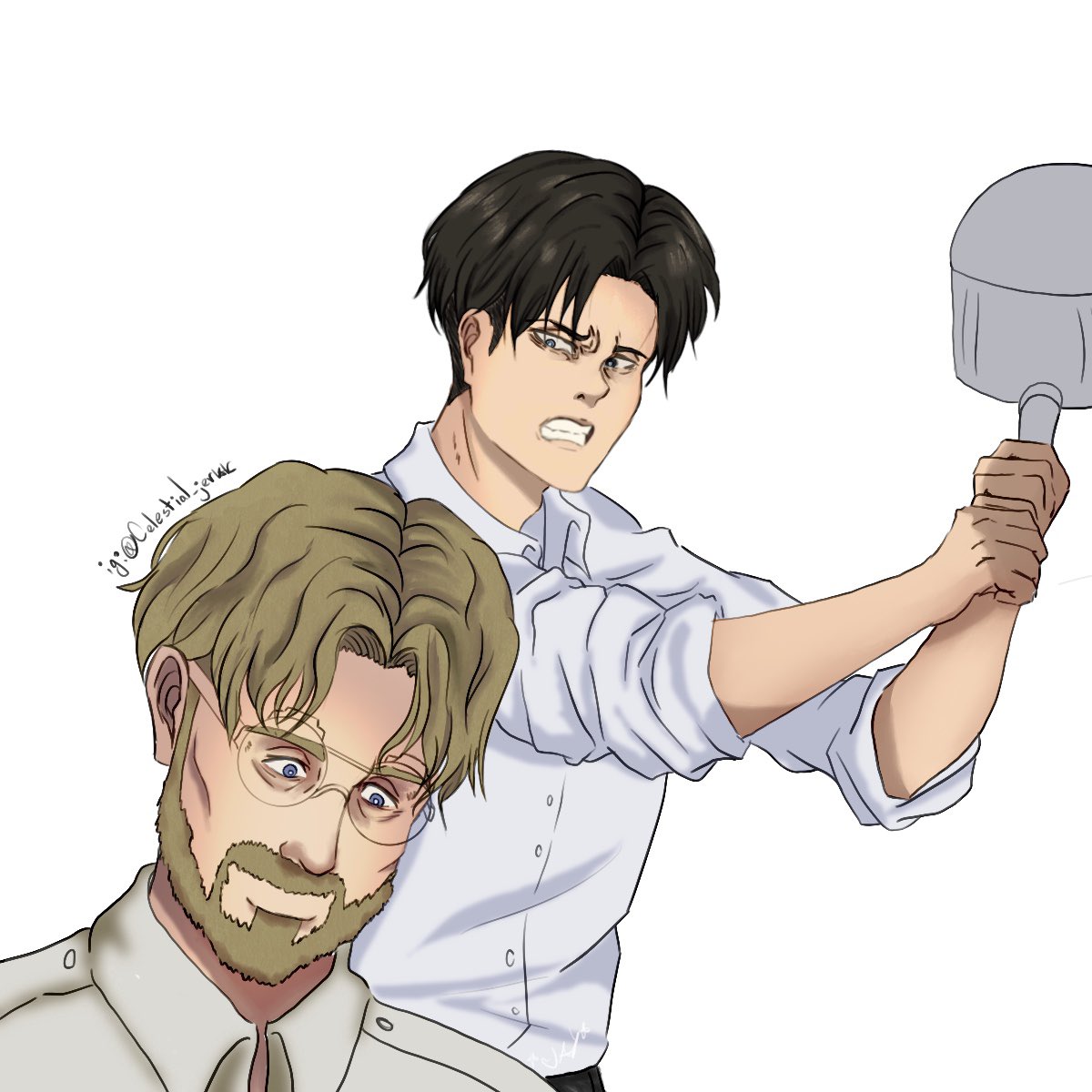 DenJayKon's tweet photo. Lol I posted the wrong one for #LeviWeek2023 this was the finished one I meant to post. :( https://t.co/imQTtqkdu7