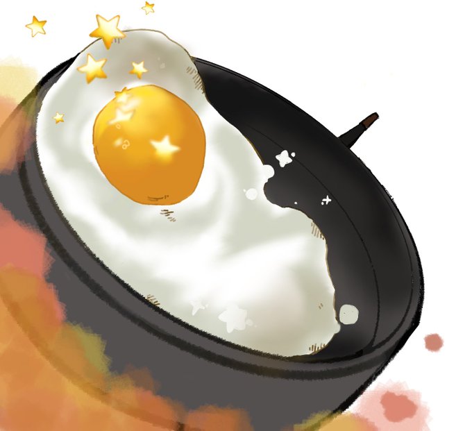 「卵 フライパン」のTwitter画像/イラスト(新着)