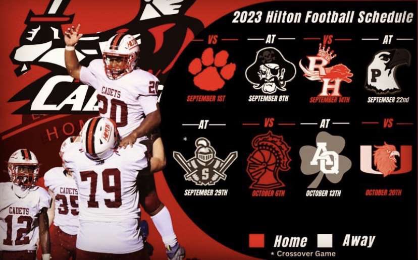 CadetCrew2024's tweet photo. HERES A LOOK AT YOUR REINING SECTION 5/ WESTERN NEW YORK REGIONAL CHAMPS HILTON BOYS FOOTBALL 2023 SCHEDULE‼️‼️ @rollcadets #cowtownornotown #cadetcrew @HiltonCadets @HiltonCSD @PrimetimeBall_ @gametime585 @BarstoolHilton https://t.co/ChS3nDygMP
