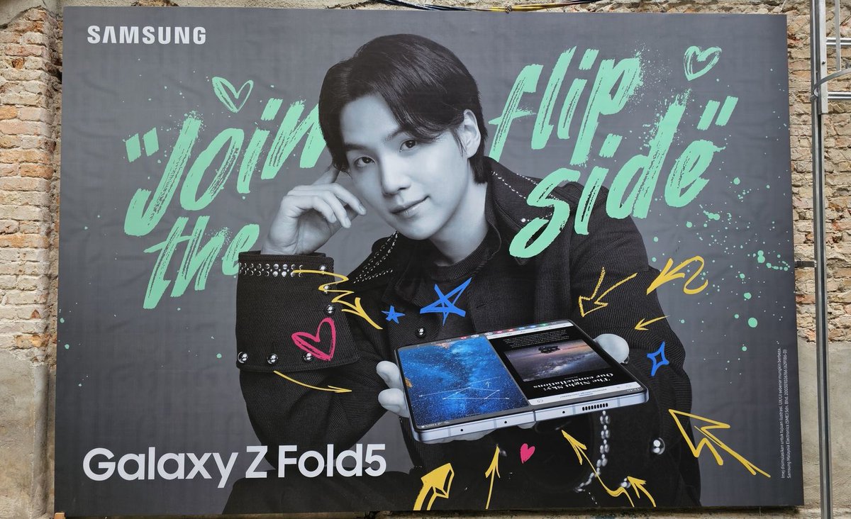 bts2023army2023's tweet image. Samsung update with the image of suga
Tomorrow is the last day to take pics with this photowall of #SUGA of BTS (방탄소년단) 
#GalaxyxSUGA #YOONGI #SUGA #AGUSTD #agustd #yoongi #suga #민윤기 #슈가 #윤기 #minyoongi #sugabts #btssuga #btsyoongi #yoongisuga #yoongibts #yoongi