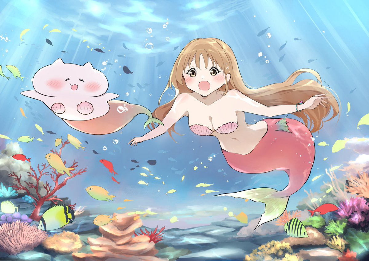 「『FISH SONG』   クレアさんの夏休み#描いたよクレアさん 」|月岡エイタ🔔のイラスト