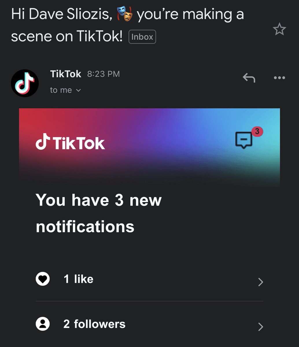 DaveSliozis's tweet photo. TikTok trying really hard to make me feel good. https://t.co/R63ZFhtxdd