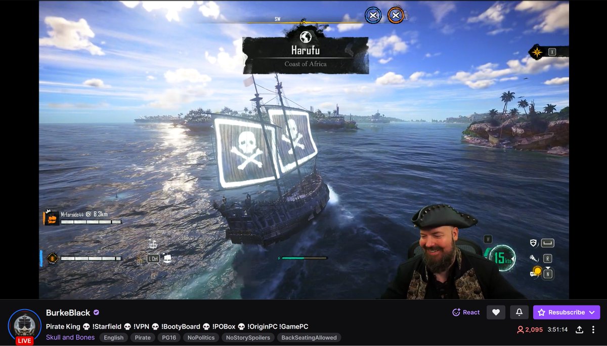 Equinox69_'s tweet photo. @Ubisoft Y'all need to get @burkeblack his own sail!! This game was literally made for him!! https://t.co/4s1PzHtj0J