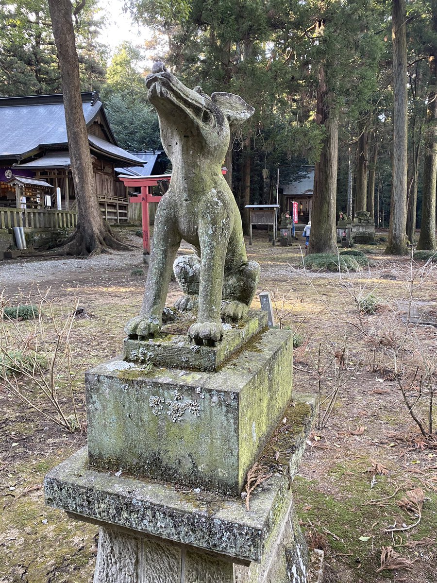 「狐の像でインパクトあったのは、確か大田原神社という神社だったと思うこれ  画像1」|突撃レーザーのイラスト