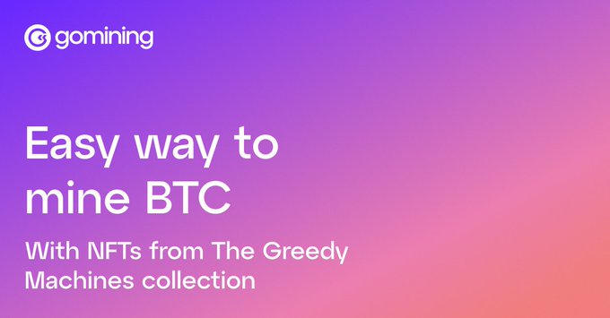https://t.co/wPlvhUDDqV  Sign up with my link, buy NFT and become a part of the mining world: grow your<a href="/tag/gominingtoken"class="tags"><span>#gominingtoken</span></a><a href="/tag/gominingeasymining"class="tags"><span>#gominingeasymining</span></a>