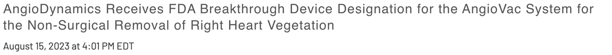 Big steps forward for transcatheter management of IE... lots of patients who may benefit from minimally invasive removal of vegetation... guidelines from ESC and breakthrough approval from FDA