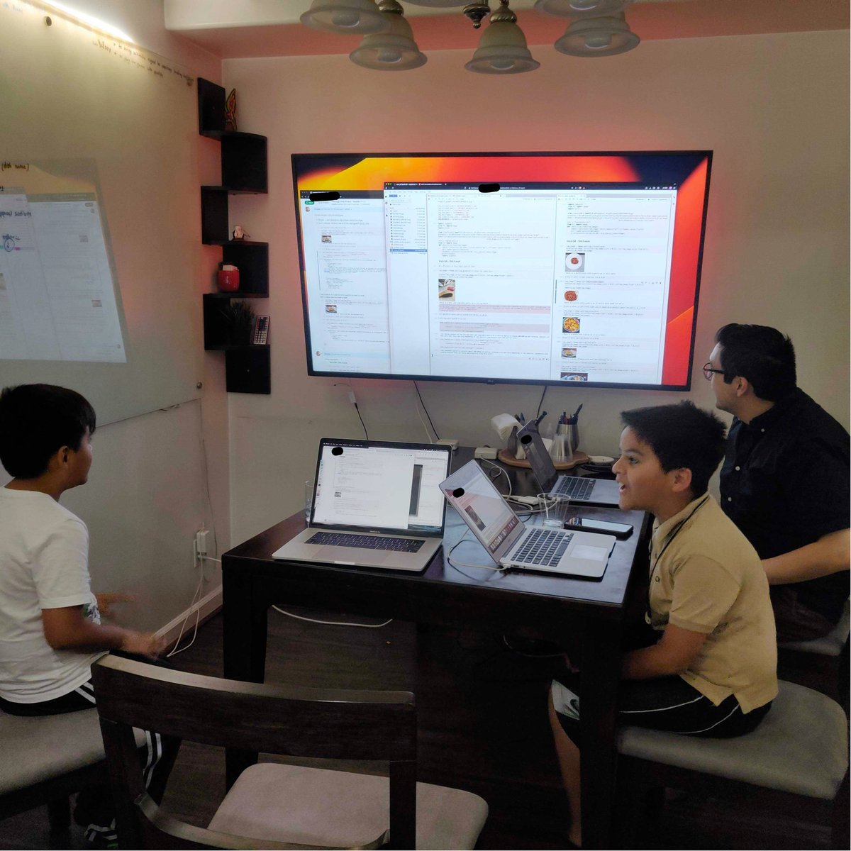 Chuyqa's tweet image. Saturday Hackathon with the 10 year old Nephews. 
"What if I could take a picture of any food and see if its safe"... (Sodium restricted diet). 
  #LLAMA2 + Saleforce #BLIP + #Gradio.. And they built their first proof of concept!