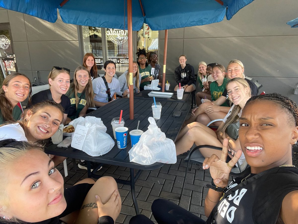 WSUWarriorsWBB's tweet photo. Team Bonding to kick off the school year! 💚💛 https://t.co/KpOURtDZfg