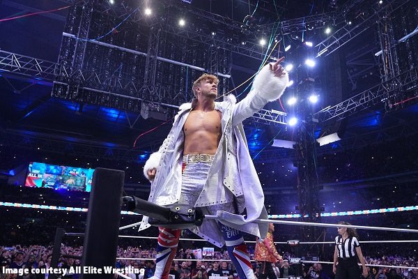 WillOspreay's tweet photo. The gratitude I have for you all that have followed my career throughout this crazy journey is genuinely overwhelming. Last night you &amp; AEW truly changed my life.
Honoured not only to represent my family, NJPW but represent British wrestling at Wembley Stadium.
Thank you so much. https://t.co/7hVGREr3xk