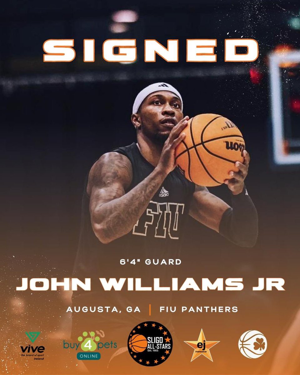 🆕✍️ Ej Sligo All-Stars are excited to announce the signing of John Williams Jr from <a href="/FIUHoops/">FIU Men's Basketball</a>. 

𝗥𝗲𝗮𝗱𝘆 for his rookie year 👊

Welcome to Sligo <a href="/_21johnn/">IsoJohn 🏝</a> 🤝

#letsgoallstars | #allstarsfamily |