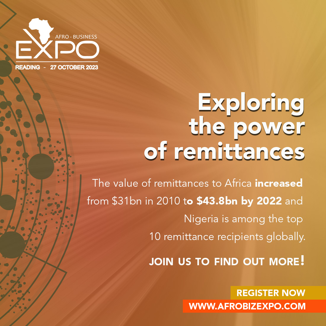 afrobizexpo's tweet photo. The value of remittances to Africa increased from $31Bn in 2010 to $43.8Bn by 2022 and Nigeria is among the top 10 remittance recipients globally.

Learn More: https://t.co/CZsJuBTOuI https://t.co/oULEqdziWy