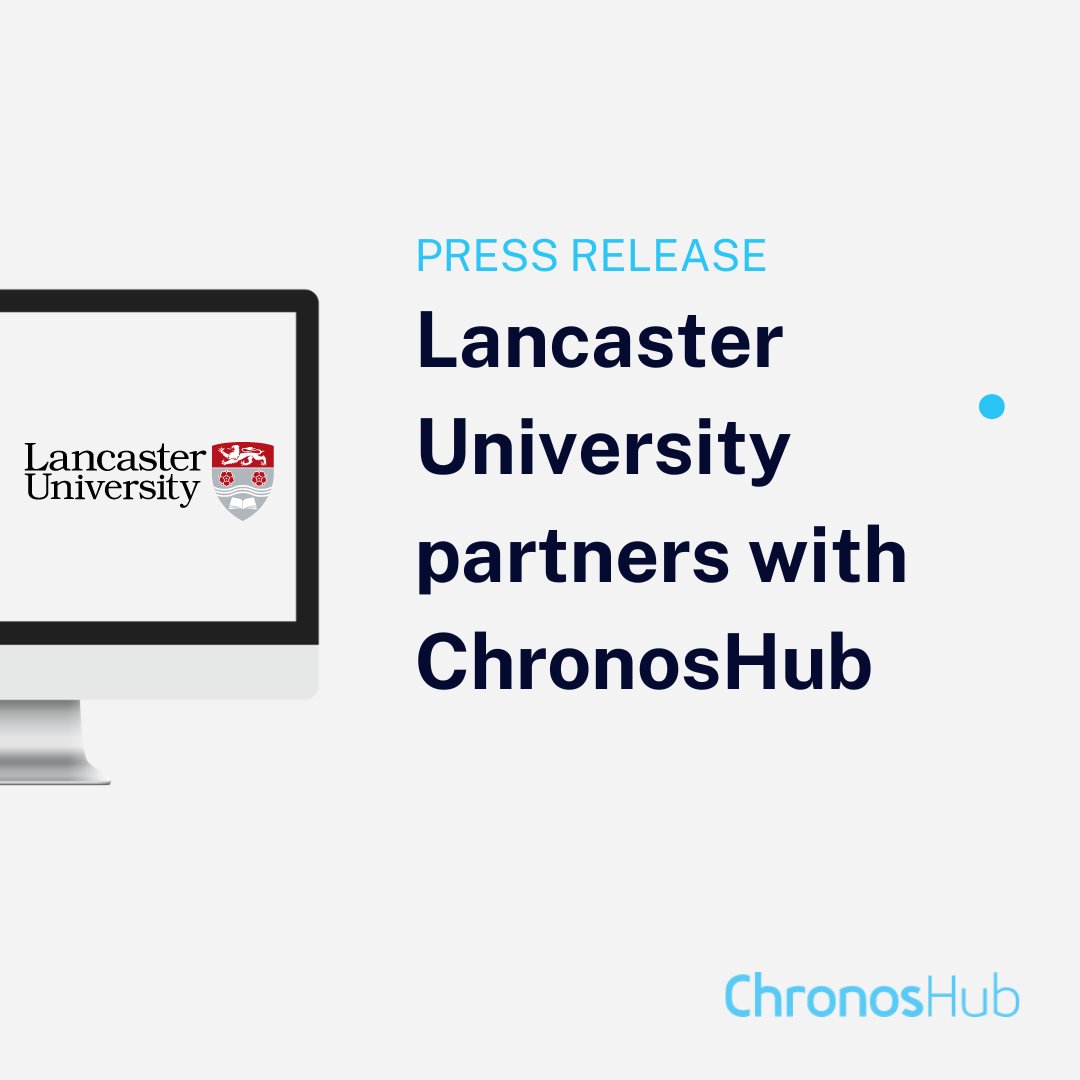 Chronoshub's tweet photo. 🎉 Big News! We're thrilled to announce our new partnership with @LancasterUni. Read the full press release here: https://t.co/K4VoHlEKjm https://t.co/2cr7fBOaCr