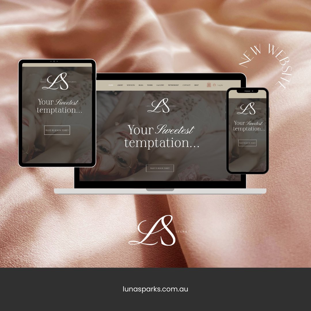 salacioustudio's tweet photo. New website launch for the gorgeous @datelunasparks! It was such an honour working with Luna to bring to life her unique story through new branding and a new website. ✨ https://t.co/HZ9Jsd4NkL