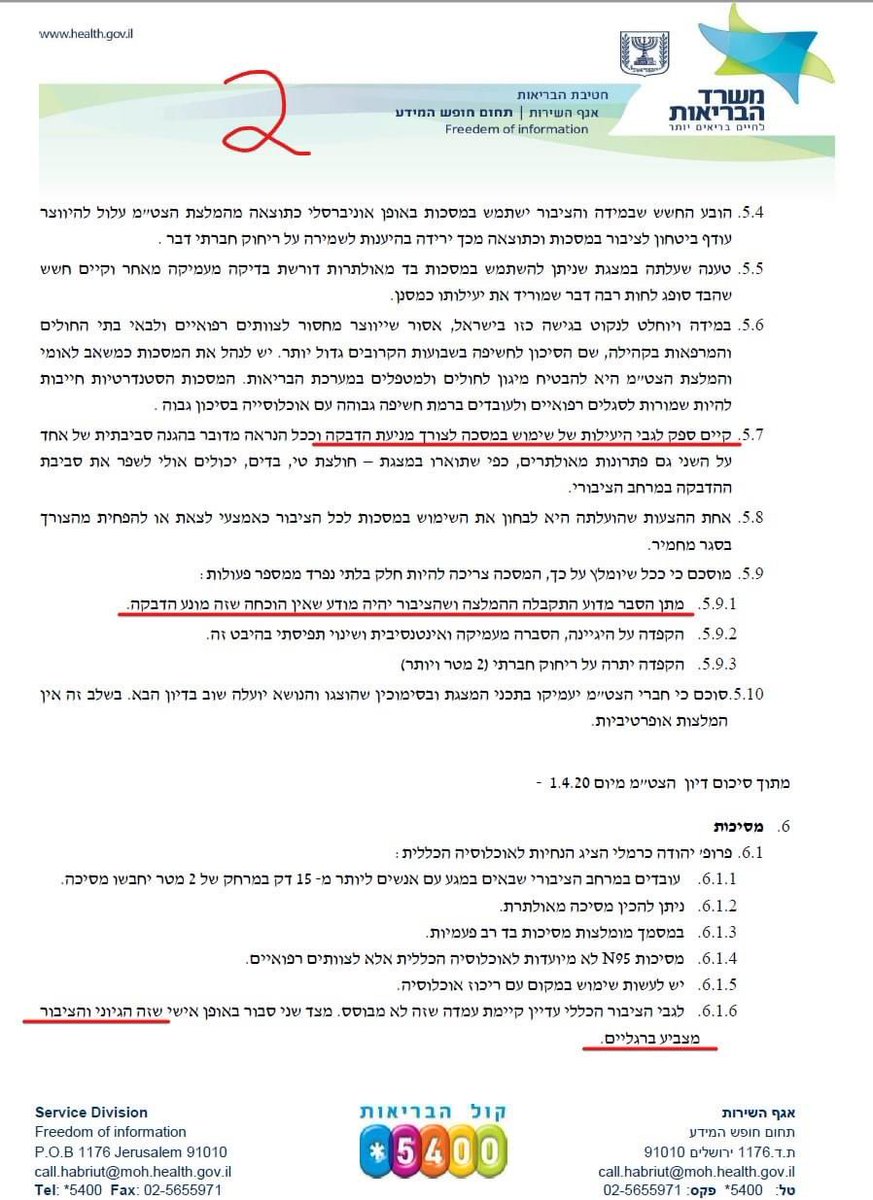 BeeRiH's tweet photo. @kann_news @kettydor זמן טוב לזכור ולהזכיר שזהו משרד הבריאות בכבודו ובעצמו הודה במסמך רשמי שמסיכות מעולם לא הוכחו כמונעות הדבקה. https://t.co/Ptj8FuU0nA