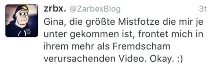 Hey <a href="/Filow1337/">Filow</a> 
Nur Menschen mit "guter Wertevorstellung" dürfen in die @RedBullGER Lounge? 
Deine Freunde wie <a href="/ichbinzarbex/">zarbex</a> also.
Na dann kennen wir deine Werte jetzt.

Möchte nur mal anmerken, dass sich der Typ 0 geändert hat.
Absolut ekelhafter Mensch immernoch!