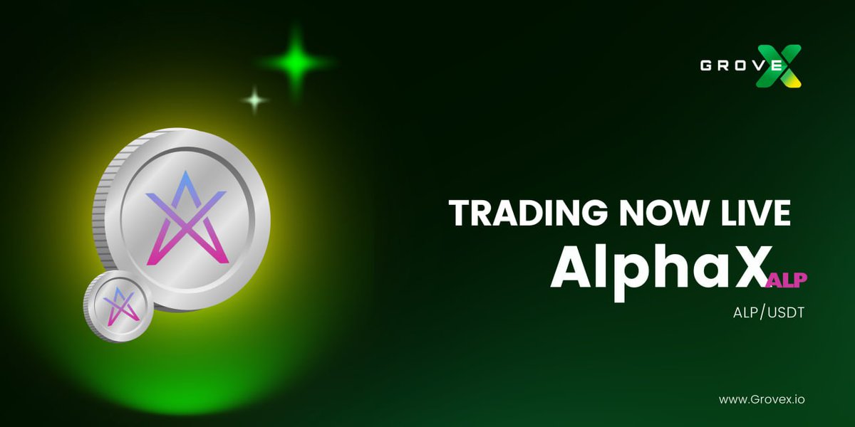 AlphaXpad's tweet photo. #AlphaArmy we are thrilled to announce we are live on #GroveX
https://t.co/4L4i2ldm2A Stay tuned for our launch on #pancakeswap in days to come!
#AlphaXpad #AlphaX #BNBβ―β―β― #CryptoX #Binance https://t.co/9Wp1wWr1Oz