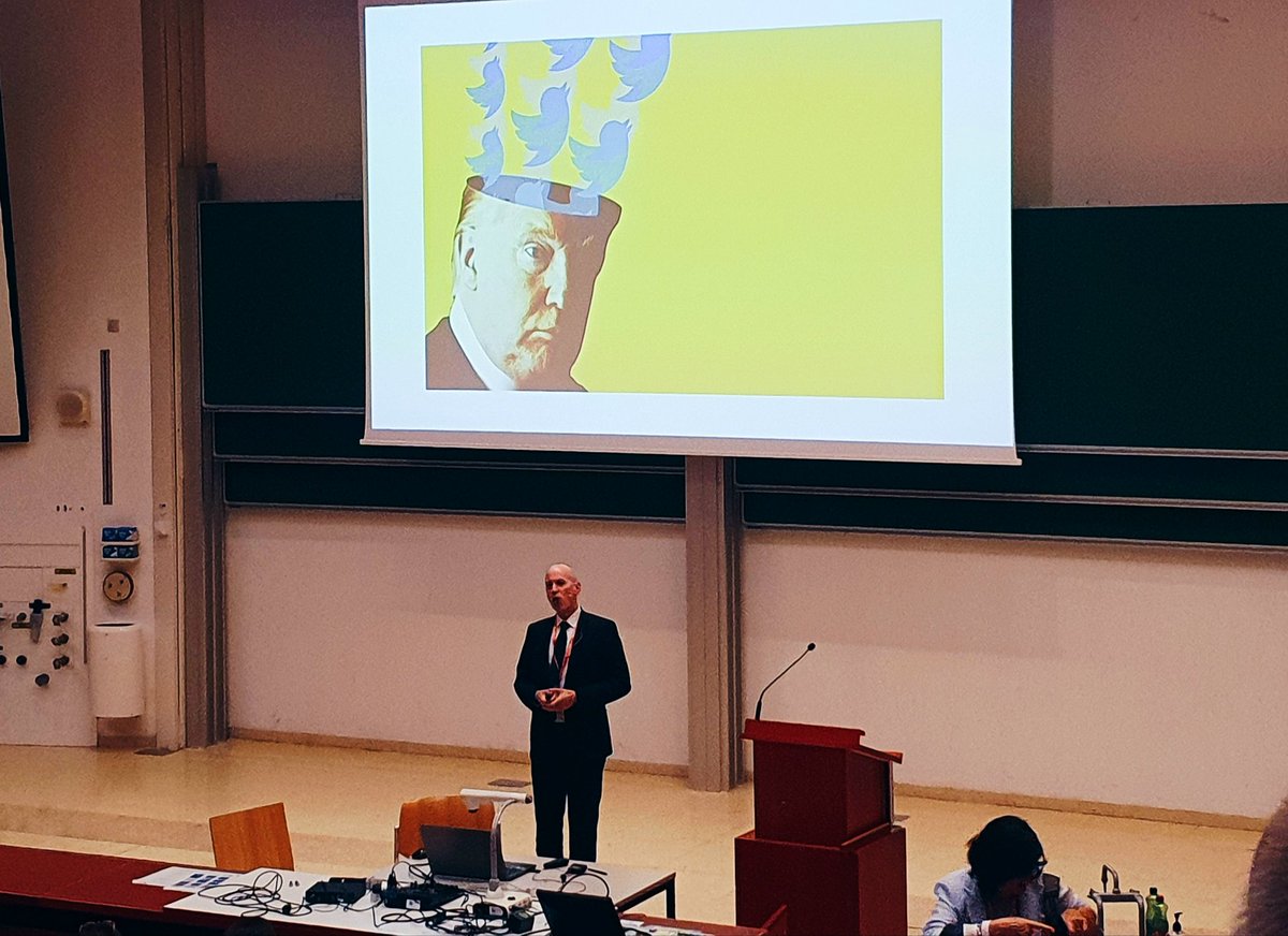 PstrossKaro's tweet photo. In his keynote at #Euprio2023, @cphoffmann shares insightful data about fake news on social media. Contrary to public discourse, there is no scientific evidence for algorithms pushing users into echo chambers! https://t.co/Z2Fr1HL9e8
