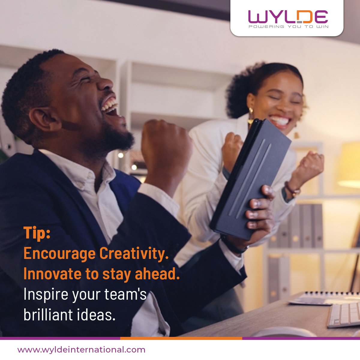 WyldeInt's tweet photo. 🚀 Stay ahead by fostering innovation and igniting the spark of brilliant ideas within your team.
Embrace the power of creativity! 💡✨
#EncourageCreativity #Innovation #WyldeInternational https://t.co/5mawMGqaAP