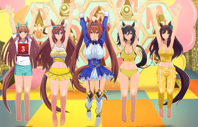 #Skeb #ウマ娘 ご依頼ありがとうございました!各キャラ8種類の衣装差分、楽しかったです。時間かかったけど 