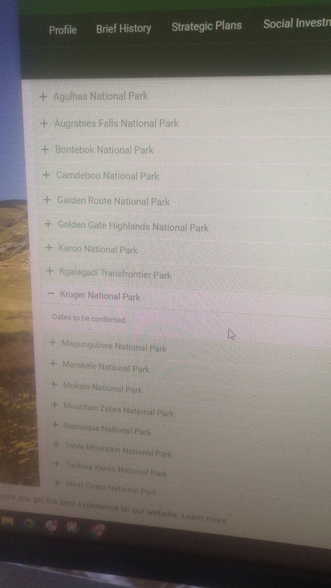 JCproSA's tweet photo. @SANParksKNP Please advise when your free entry dates during the SA National Parks day will be. I see it's says TBC on the Sanparks site. https://t.co/rj0SEhFmh4