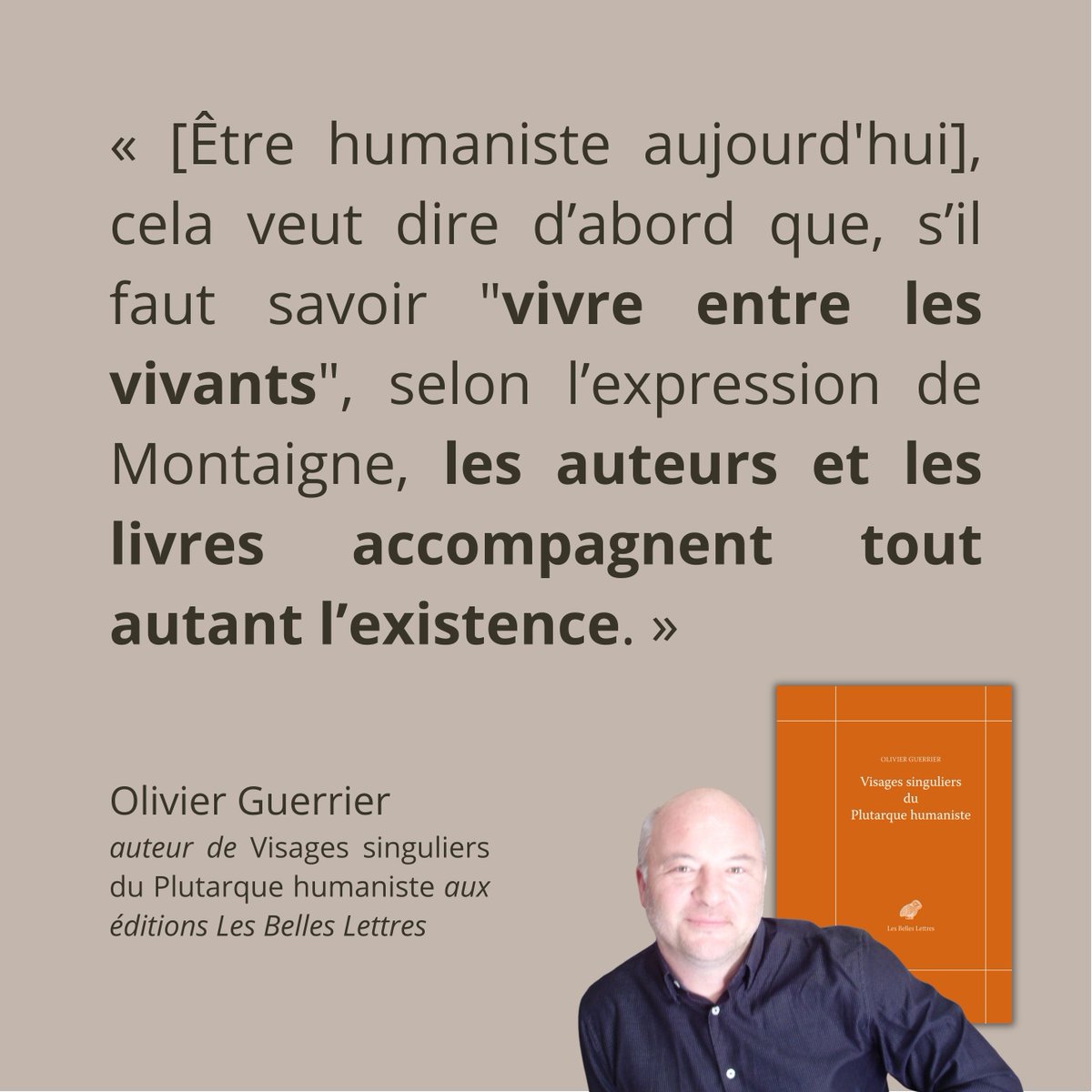 laviedesclassi1's tweet photo. [ENTRETIEN]
À l’occasion de la publication de l’ouvrage Visages singuliers du #Plutarque humaniste aux @BellesLettresEd, Olivier Guerrier nous fait l’honneur d’un entretien exclusif.
👉 https://t.co/mdJQ6BIWST https://t.co/YhQzimmwtG
