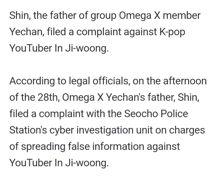 foroxjaehan's tweet photo. As for today, YC's father filed a complaint against the Youtuber for spreading a false information.

🔗https://t.co/EJrwKFFUJM https://t.co/q3Djs3YE8X