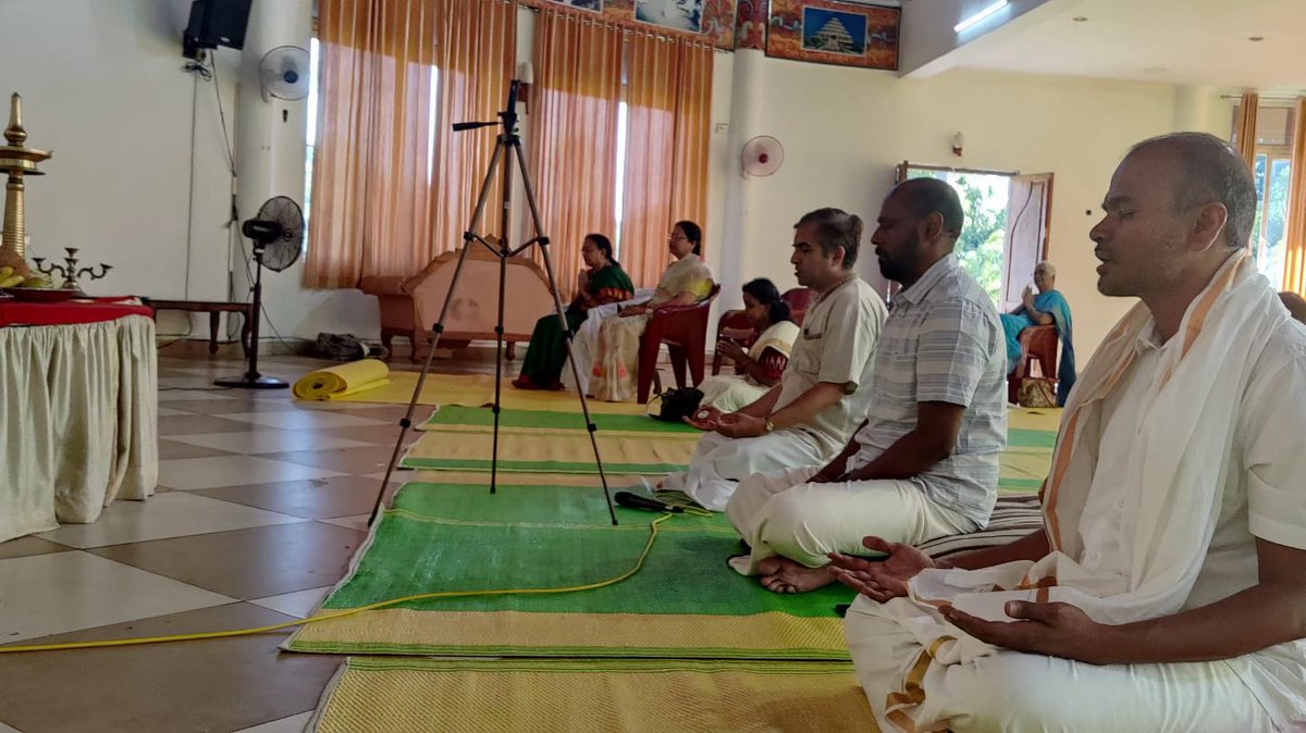 Rudrapuja at the Art of Living Kalady Ashram .