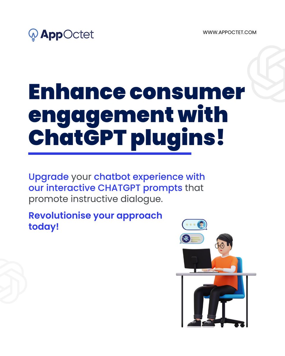 appoctet's tweet photo. Travel businesses can now harness ChatGPT's capabilities! ✈️

To enhance customer experiences, plan itineraries, and offer real-time assistance in a competitive market landscape🗺️

Learn more at - https://t.co/x3ONlpnHHc
Email id - info@appoctet.com 

#Appoctet #chatgpt #Business https://t.co/i7qw1frecz