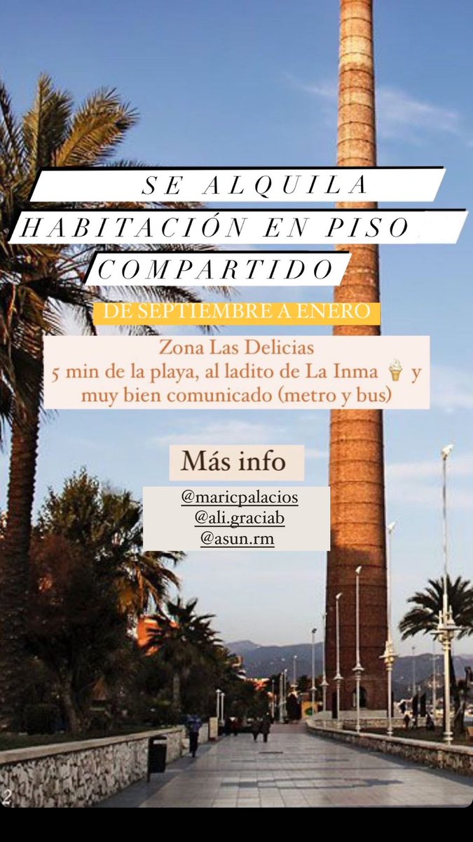 Habitación libre en piso compartido de septiembre a enero. Compartid please🙏🏽 #Alquiler #PisoMálaga #Compismajas