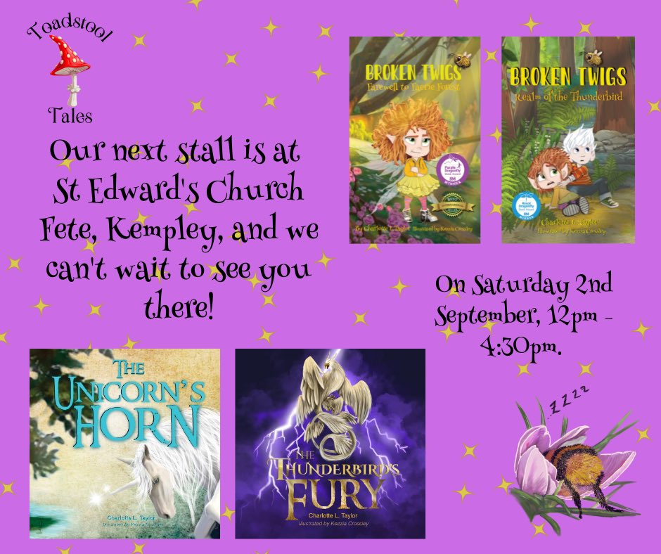 Looking forward to this! The village of Kempley, Herefordshire, has amazing daffodils in the springtime too! 😃🥰🌳🍄🧚🏻‍♀️💜🐝 #twigsthefairy #readingcommunity #education #childrensbooks #schools #readingforpleasure #storytime #writingfantasy #childrensauthor #children #ChurchFete