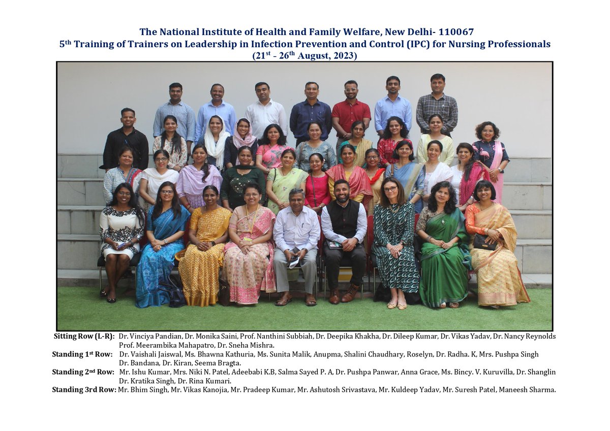 CONSGPGIMS's tweet photo. To develop the leadership skills in prevention and control of Infection @NIHFW  in collaboration with @hopkinsnursing  conducted the 5th TOT on Leadership in infection Prevention and control for Nursing professionals from 21st to 26th aug.
@MeUPGovt @iasalok @MoHFW_INDIA @upgovt https://t.co/5epy0eXv3U