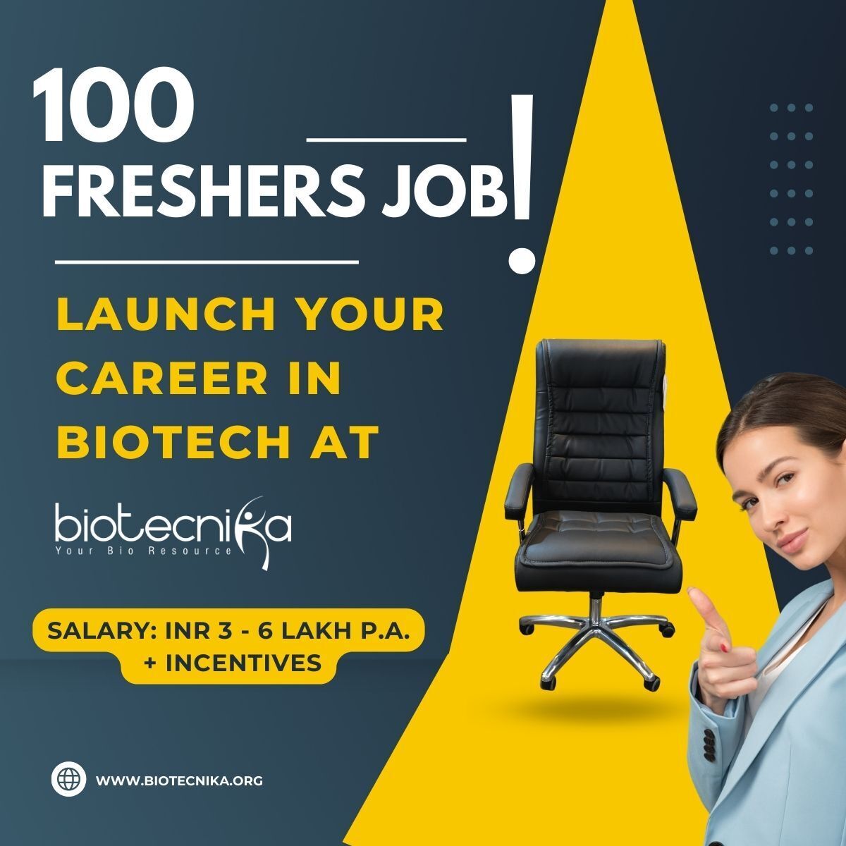 biotecnika's tweet image. Hurry FRESHERS! 😮

💯100 Mega Job Openings For BDO Post 

🚀 Launch Your Career in Biotech at Biotecnika!

💰Salary: Rs 3 -6 Lakh p.a + Incentives

Attend Walk-In Interview - Outstation Candidates Apply Online 
👇
biotecnika.org/2023/08/freshe…

#freshersjob #bangalore