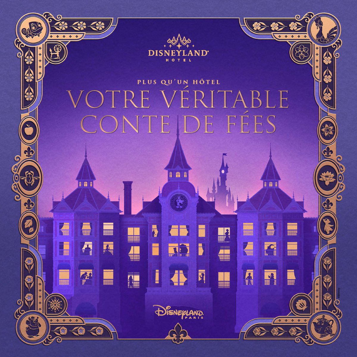 📜 Annonce royale ! 👑 Rendez-vous le 12 septembre 2023 en fin de matinée pour l’ouverture des réservations du Disneyland Hotel. Découvrez d’ores et déjà son nouveau thème Royal ⚜️ Réouverture au premier trimestre 2024 ! #DisneylandHotelParis