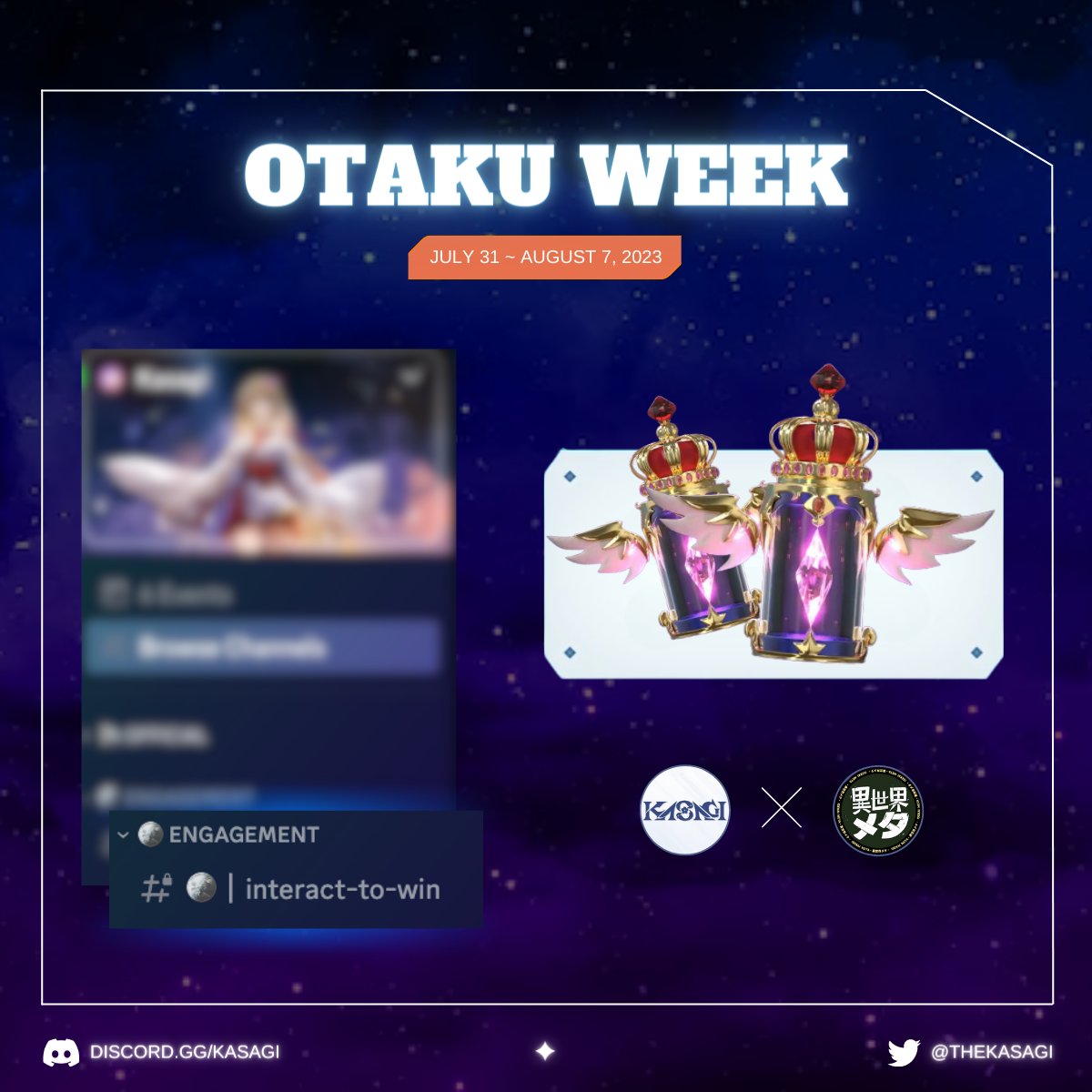 Won some Prime Crystals during #OtakuWeek hosted by @theKasagi and <a href="/IsekaiMeta/">Isekai Meta</a>! Can't wait for more exciting adventures like this! 

#Kasagi #OtakuWeek #i2w
