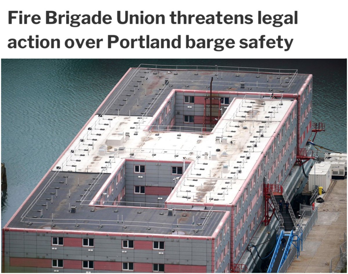 🚨BREAKING: The Fire Brigade Union has launched a legal case on the Bibby Stockholm after calling it a "potential death trap". 

We've said it before and we'll say it again: floating prisons are cruel and unsafe.

No matter where we come from we ALL deserve the right to be safe