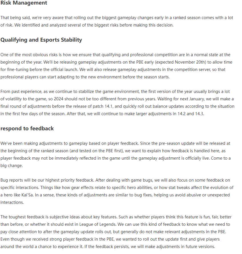 BessWisty's tweet photo. LoL CN/Tencent published an article earlier than the rest of the world.

We won't have a Pre-season anymore (the time without ranked) instead we will have 3 splits now.

You guys can see the full article on the CN League site, use a translator for it.

https://t.co/PP60k3Xtah https://t.co/5JTsOlTajV