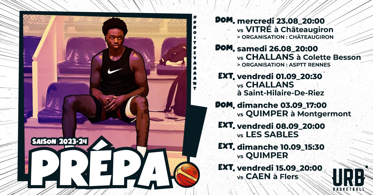 URB35's tweet image. 🎯 La prépa est lancée ! 
👇 Retrouvez toutes les dates de nos matchs de préparation
🤩 Nous vous attendons nombreux pour découvrir et encourager l’équipe ! 

#letsgo #droitdevaaaaaant #urb #rennes #basket