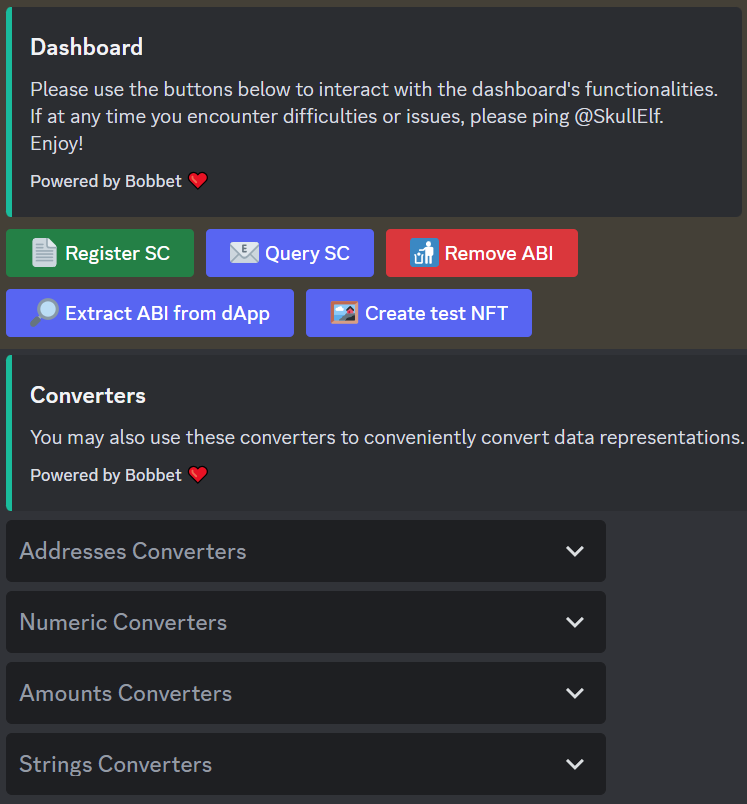 BobbetBot's tweet image. This week I will continue the collaboration with @valopez_f from the @erdpydevs group towards finalizing a drag &amp;amp; drop SC deployment platform which will be integrated into the Discord toolkit bot within the MultiversXBuilders Discord server.

Providing tools for all builders 🫡🛠