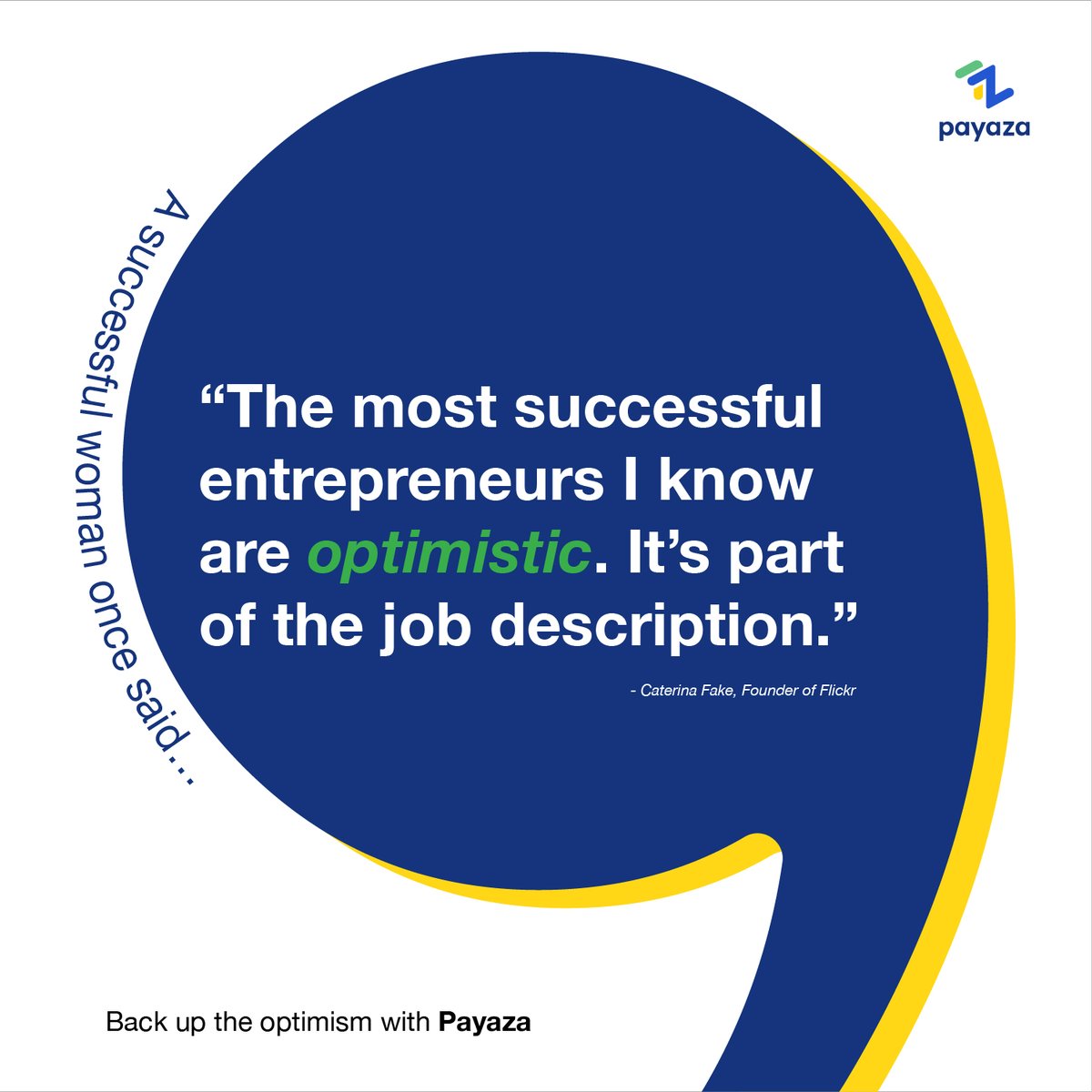 Embrace optimism in your entrepreneurial journey, and let Payaza be your partner in turning it into reality. 🚀

Our innovative solutions empower you to navigate payment challenges with confidence and drive success.

#OptimismInAction #EmpowerWithPayaza #EntrepreneurialJourney