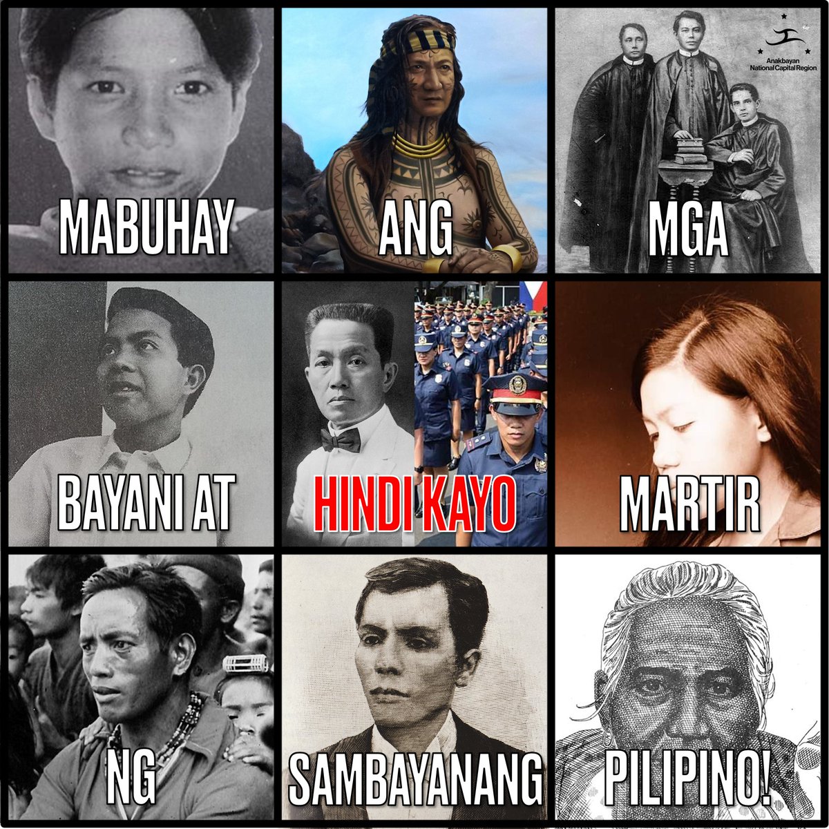 Ilan sa mga bayani't martir ng sambayanang Pilipino—maliban sa mga pasista at mga papet ng imperyalista.

#ArawNgMgaBayani