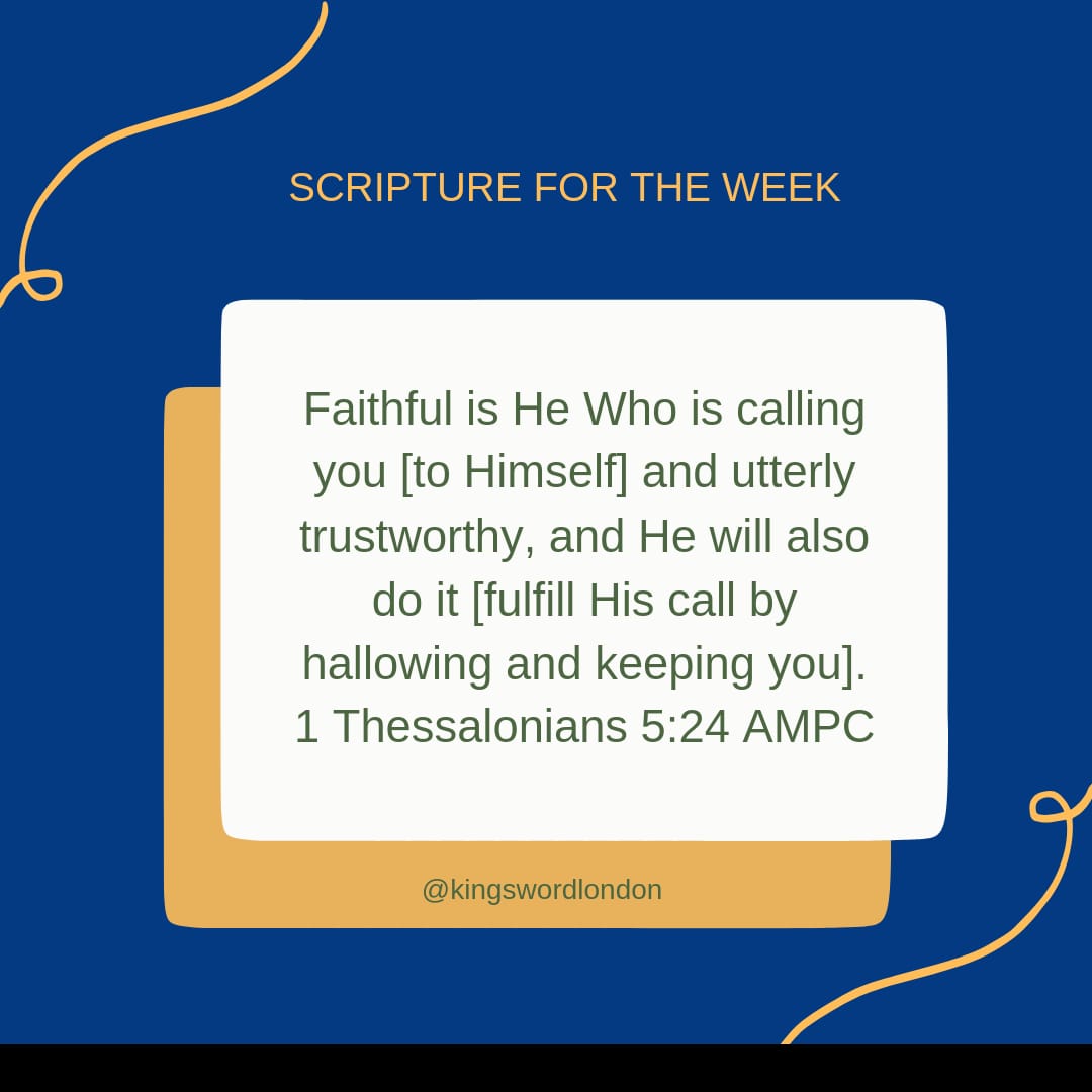 KingsWordLondon's tweet photo. God's promise to you is that you are kept in every way.
Remember that throughout this week.
#newweek #growing #exceedingly
#kingswordlondon https://t.co/tRXJYNCYh2