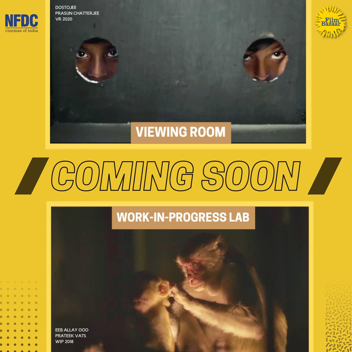 filmbazaarindia's tweet photo. Attention filmmakers! Applications are opening soon for #FilmBazaar's '#ViewingRoom' (VR) and '#WorkInProgressLab (WIP) verticals. Check this space for updates. 
Visit: https://t.co/67ZPNcrusd 
Contact: films@filmbazaarindia.com/vrwipdocs@filmbazaarindia.com 
#VR2023 #WIP2023 https://t.co/GfZSTWiJuH