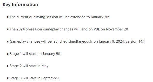 BessWisty's tweet photo. LoL CN/Tencent published an article earlier than the rest of the world.

We won't have a Pre-season anymore (the time without ranked) instead we will have 3 splits now.

You guys can see the full article on the CN League site, use a translator for it.

https://t.co/PP60k3Xtah https://t.co/5JTsOlTajV