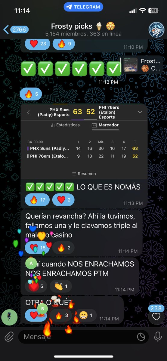 ⭐️ MÁS DINERO QUE UN CAJERO AUTOMÁTICO 

Así se vive la intensidad en FrostyPicks, ya ganamos las primeras 3 al hilo 🪡 

Y lo mejor? GRATISSSS

T.me/fr0stxr 

ÚNETE YAYAYA 👆