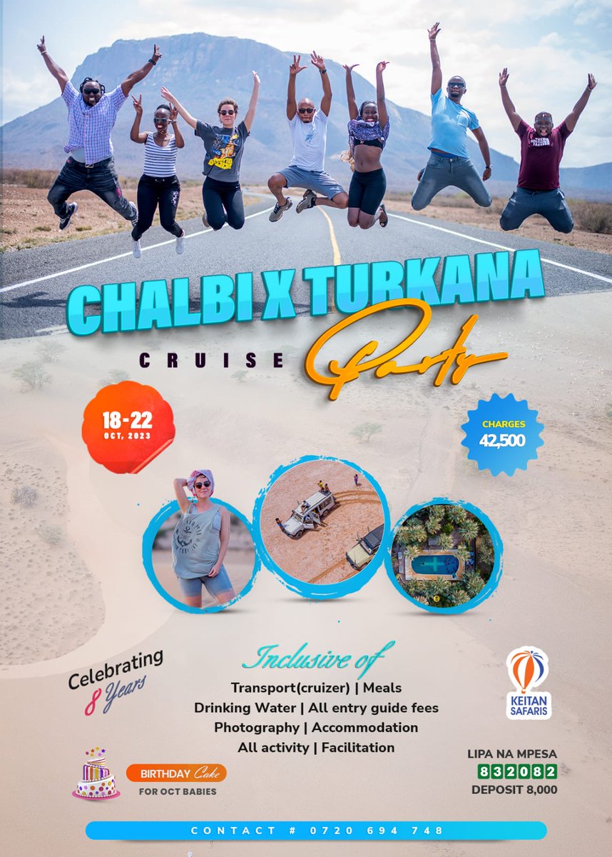 Take that Mashujaa leave, and let's go explore Nothern Kenya 🇰🇪  Bookings' ongoing

Contact us 072069748 
#Travel #TembeaKenya #Explore