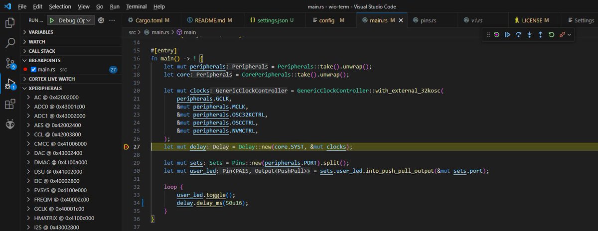 moon_moon6098's tweet image. 組込みRust
デバッグ環境のひな形ができた😎

環境構築のブログを書きたいと思います。

#Wio Terminal